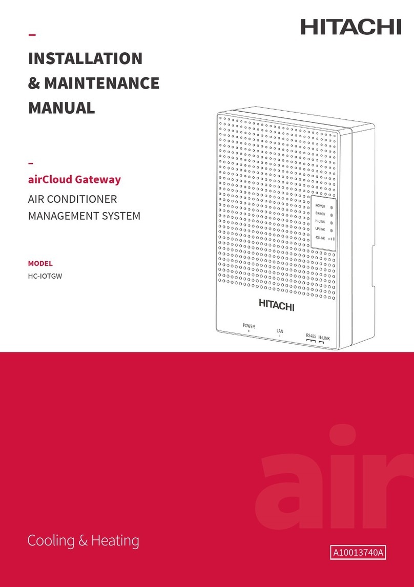 Hitachi airCloud HC-IOTGW Installation & maintenance manual