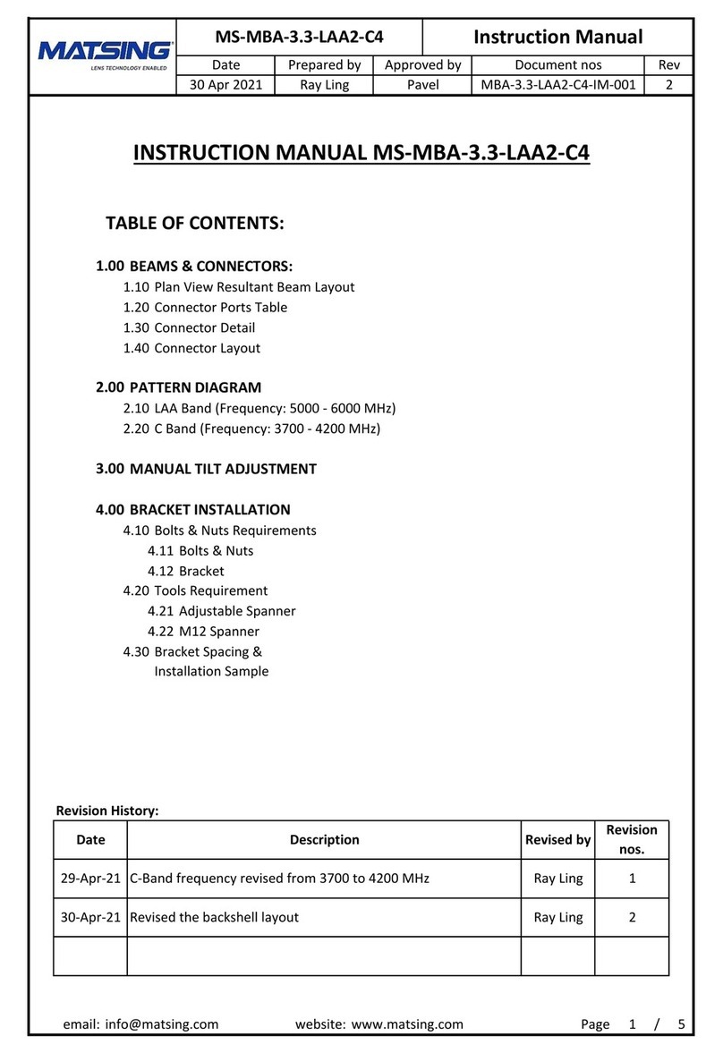 Matsing MS-MBA-3.3-LAA2-C4 User manual