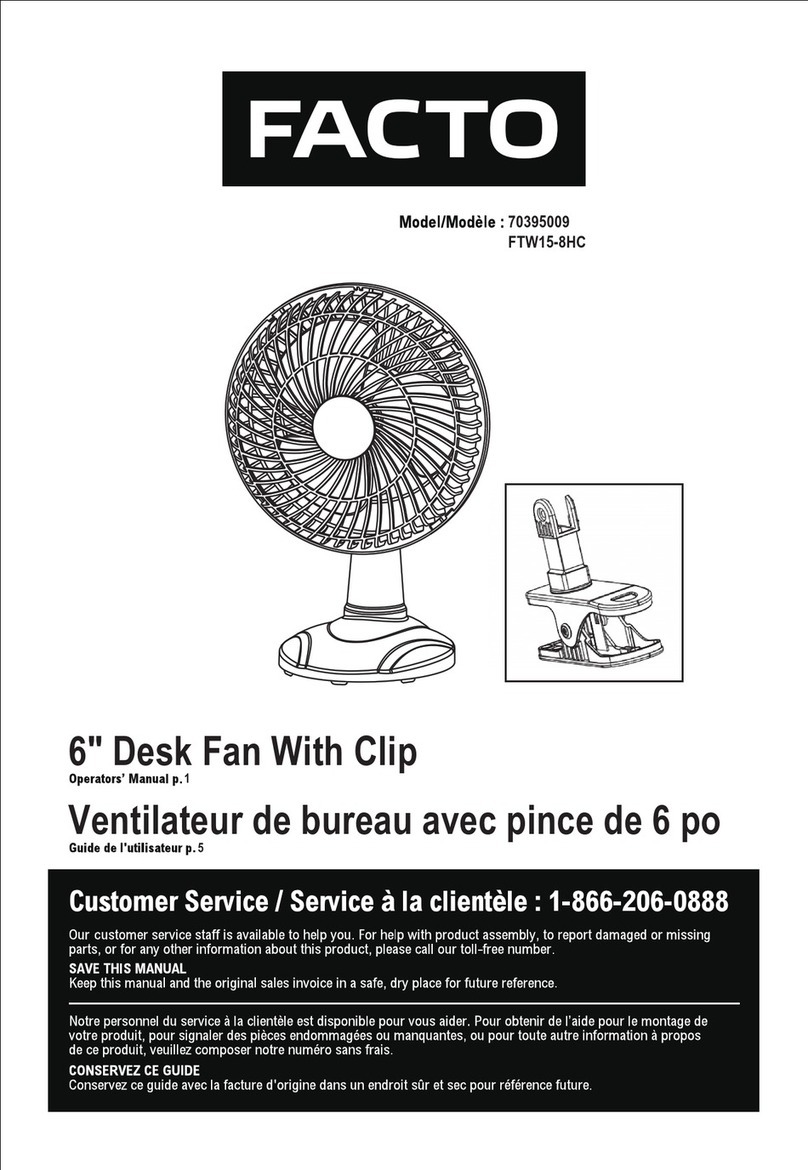 FACTO FTW15-8HC Operator's manual