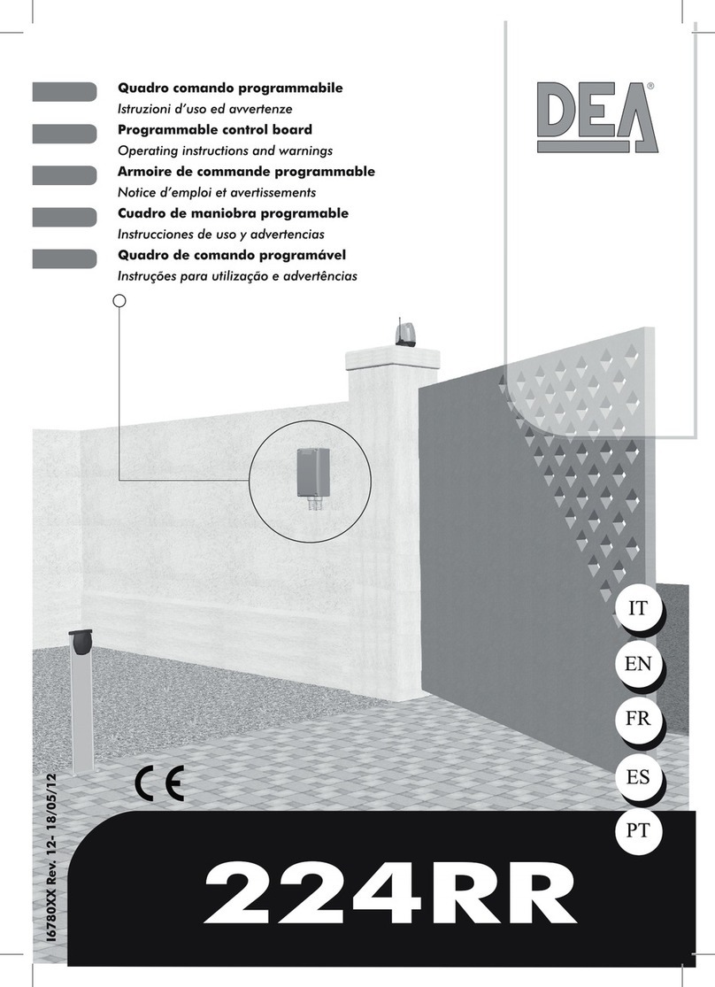 Dea 224RR Operating instructions and warnings