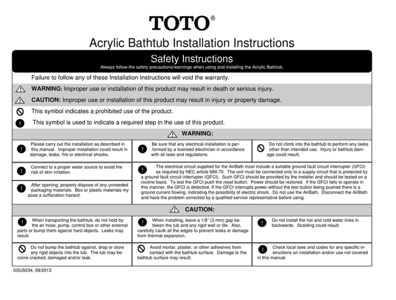 Toto ABR Series installation instructions