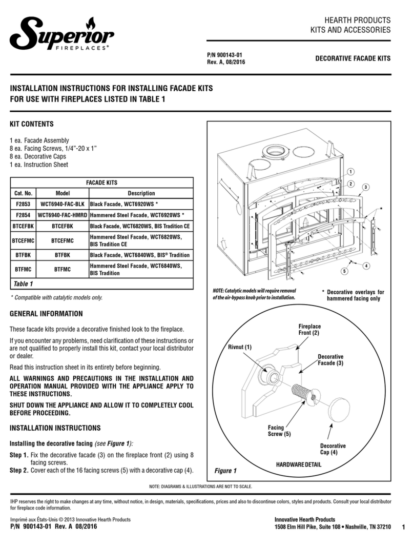 Superior Fireplaces WCT6940-FAC-BLK installation instructions