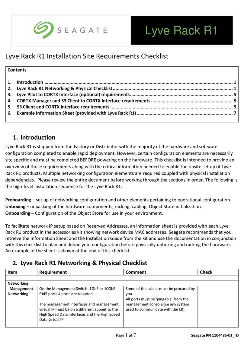 Seagate Lyve Rack R1 Operating instructions