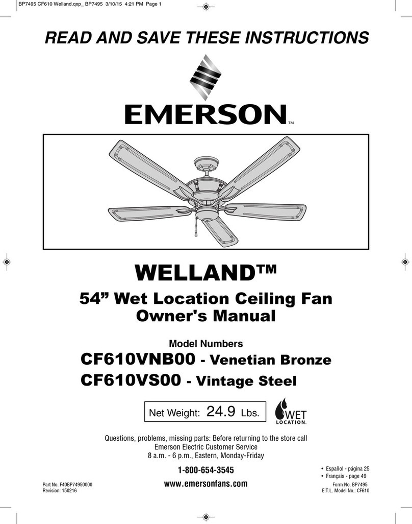 Emerson WELLAND CF610VNB00 owner's manual