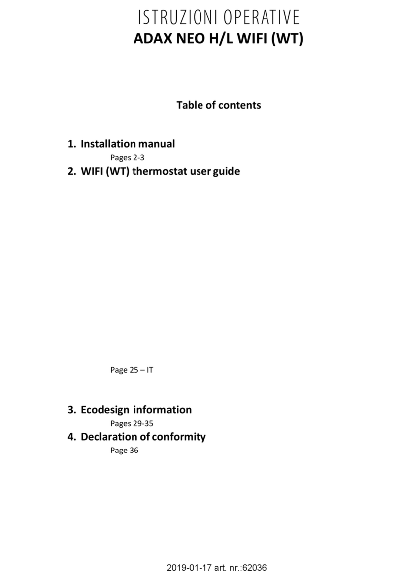 systectherm ADAX NEO H 02 DT installation manual