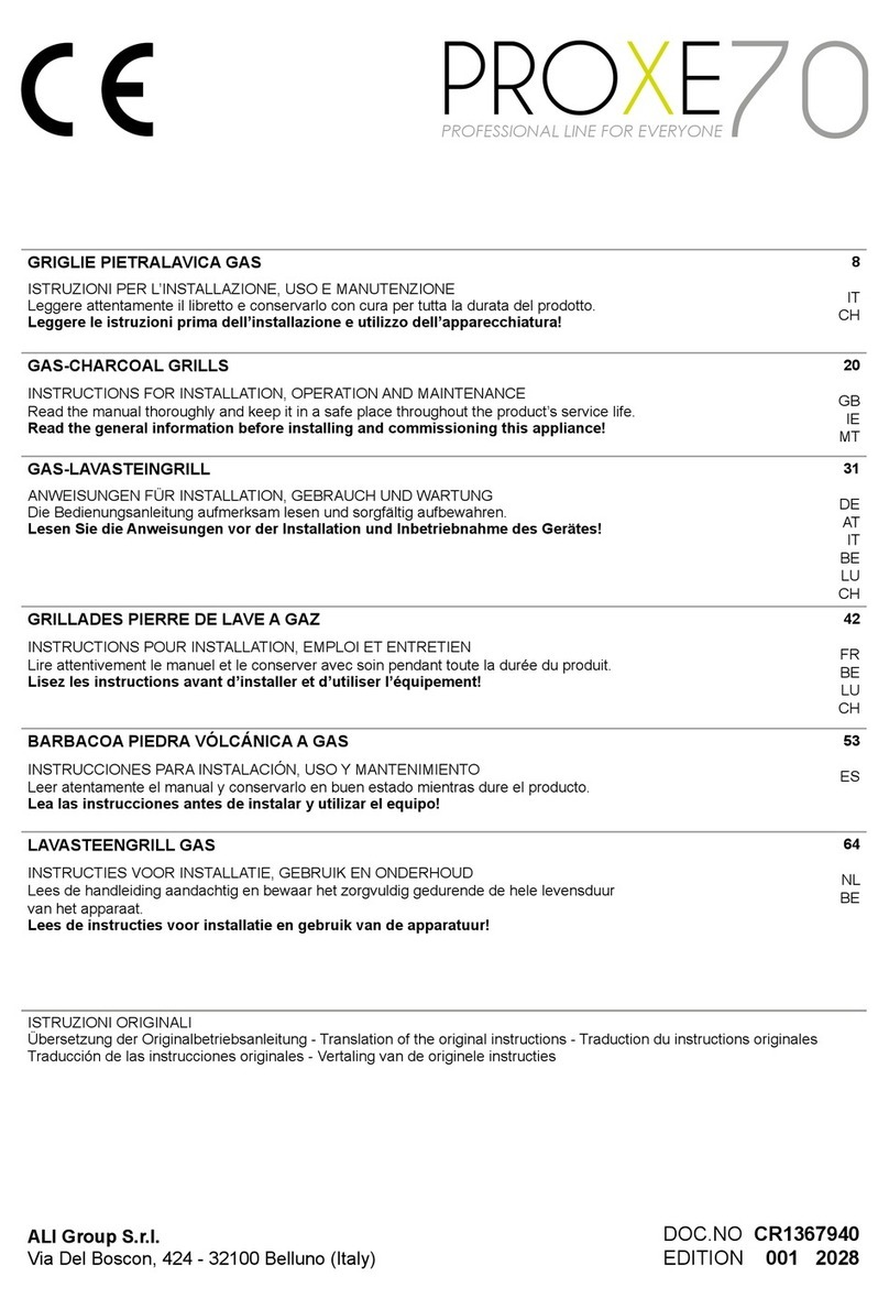 Proxe70 74GLRGT Instructions for installation, operation and maintenance