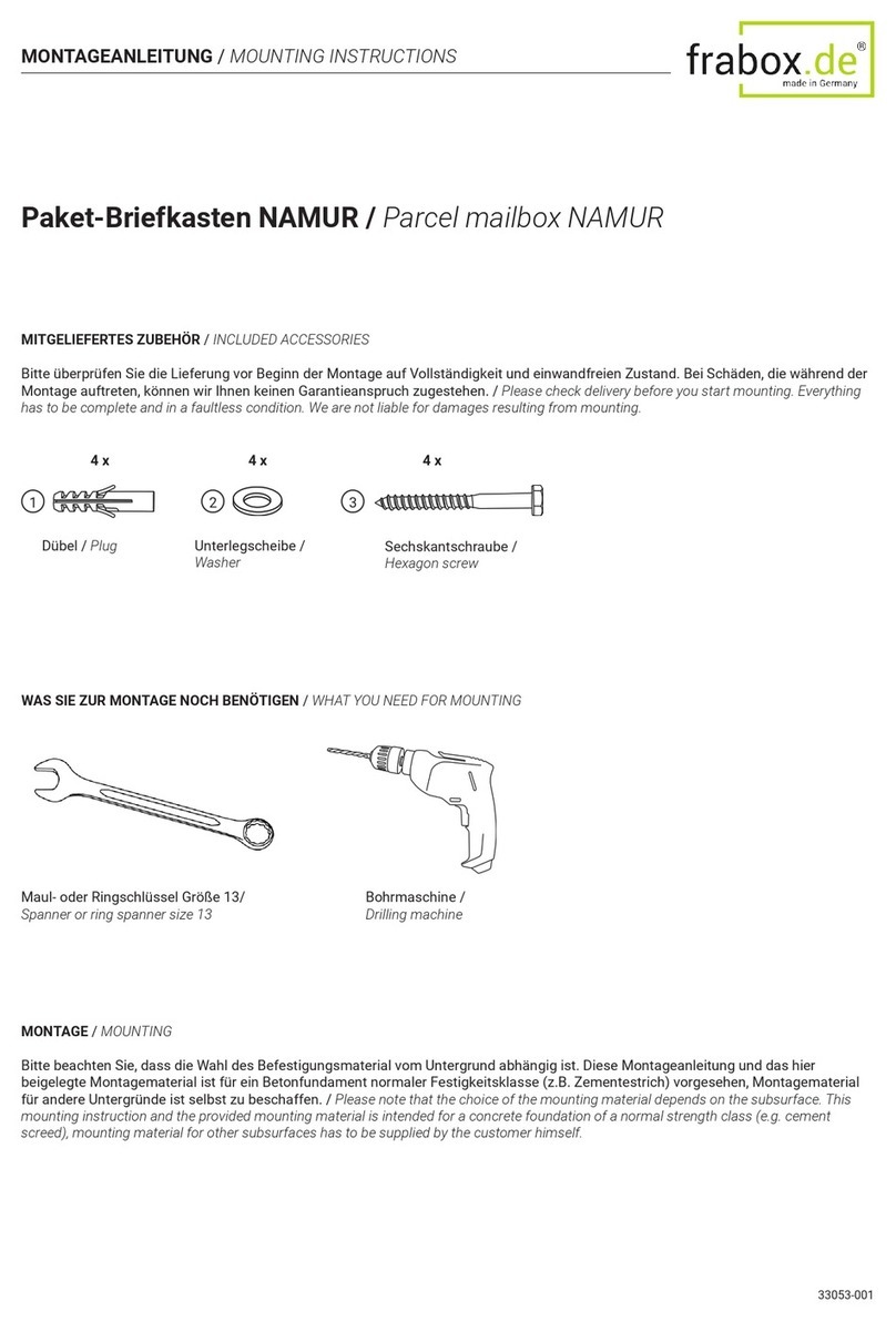 Frabox NAMUR Mounting instructions Frabox NAMUR Mounting instructions