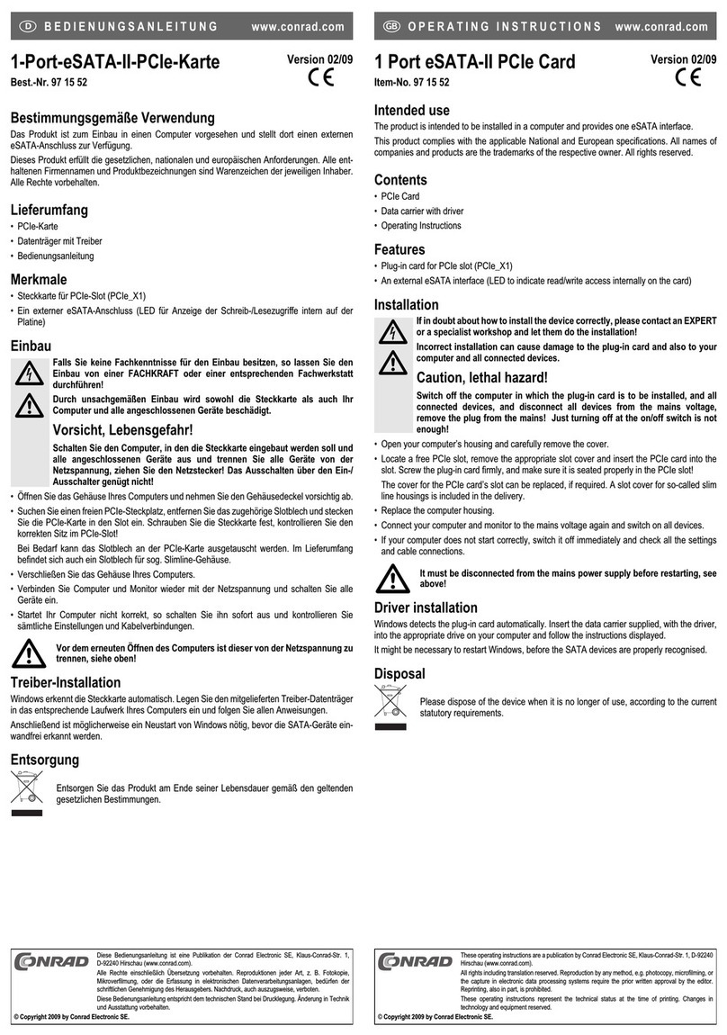 Conrad 971552 User manual