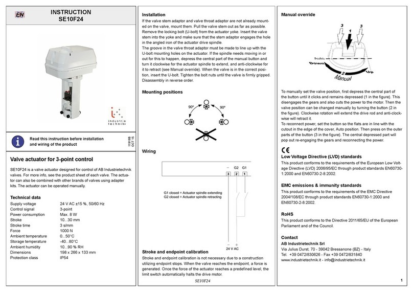 industrie technik SE10F24 Instruction