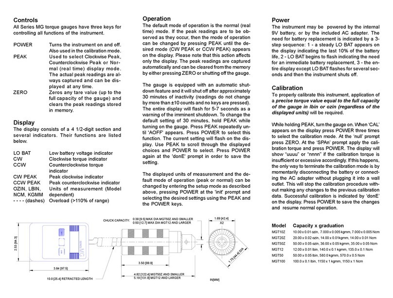 Mark-10 MG Series User manual