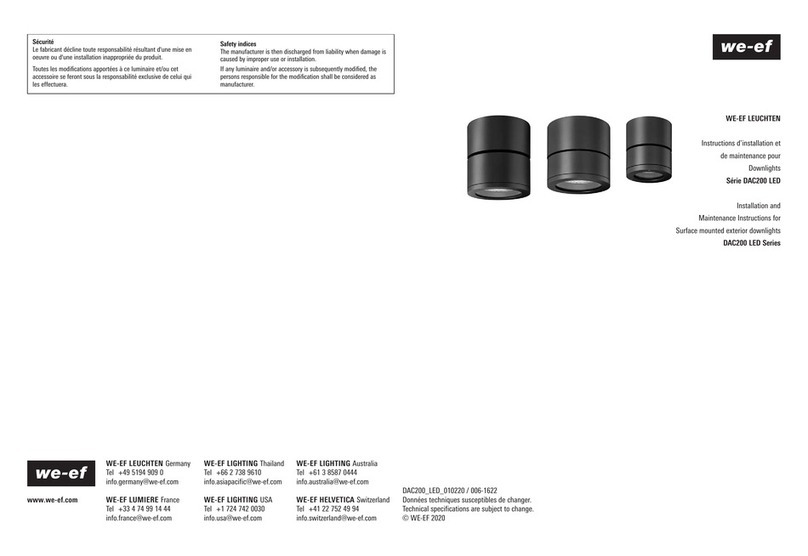 WE-EF DAC200 LED Series Installation and maintenance instructions