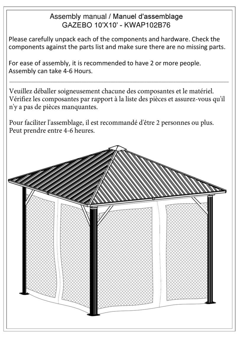 Club Piscine KWAP102B76 Assembly manual Club Piscine KWAP102B76 Assembly manual