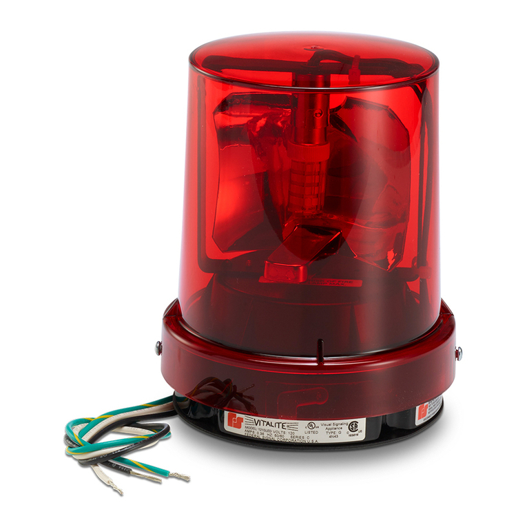 Federal Signal Corporation Vitalite 121SLED Installation and maintenance instructions
