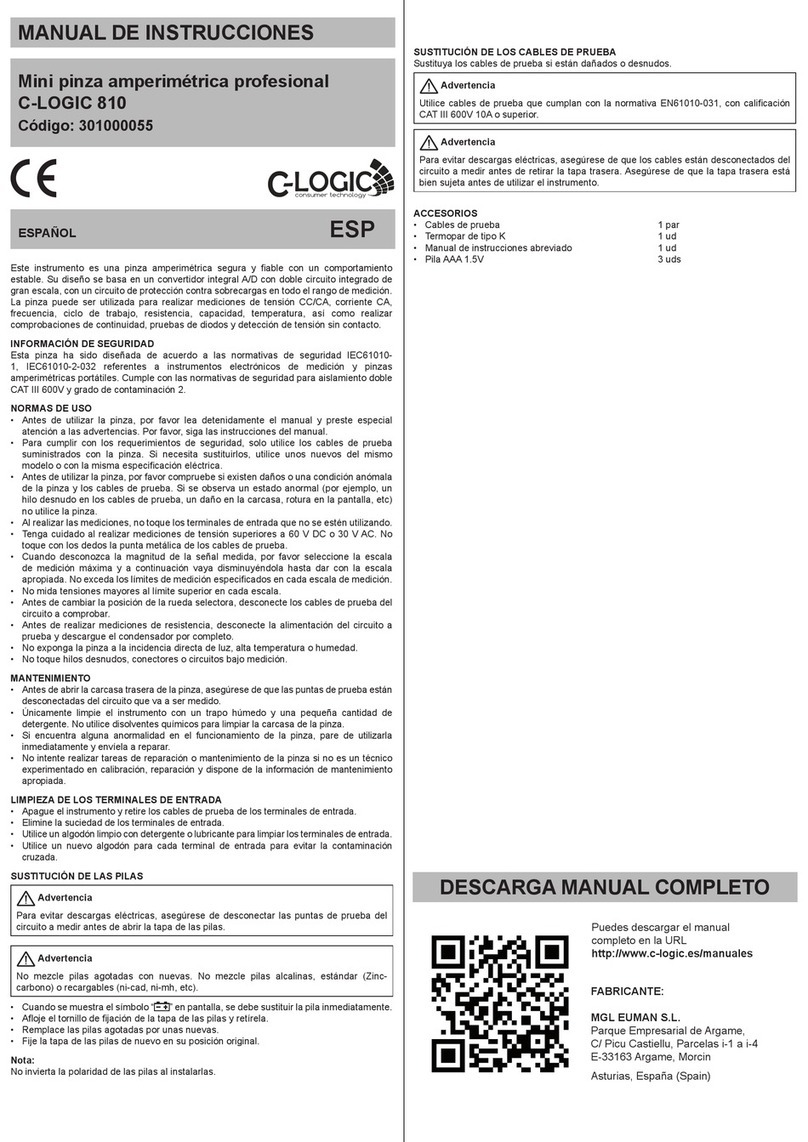 C-LOGIC 810 instruction manual
