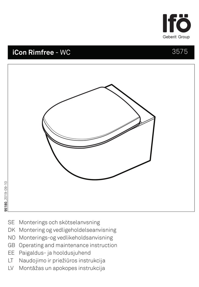 Geberit ifo iCon Rimfree 3575 Operating and maintenance instruction Geberit ifo iCon Rimfree 3575 Operating and maintenance instruction