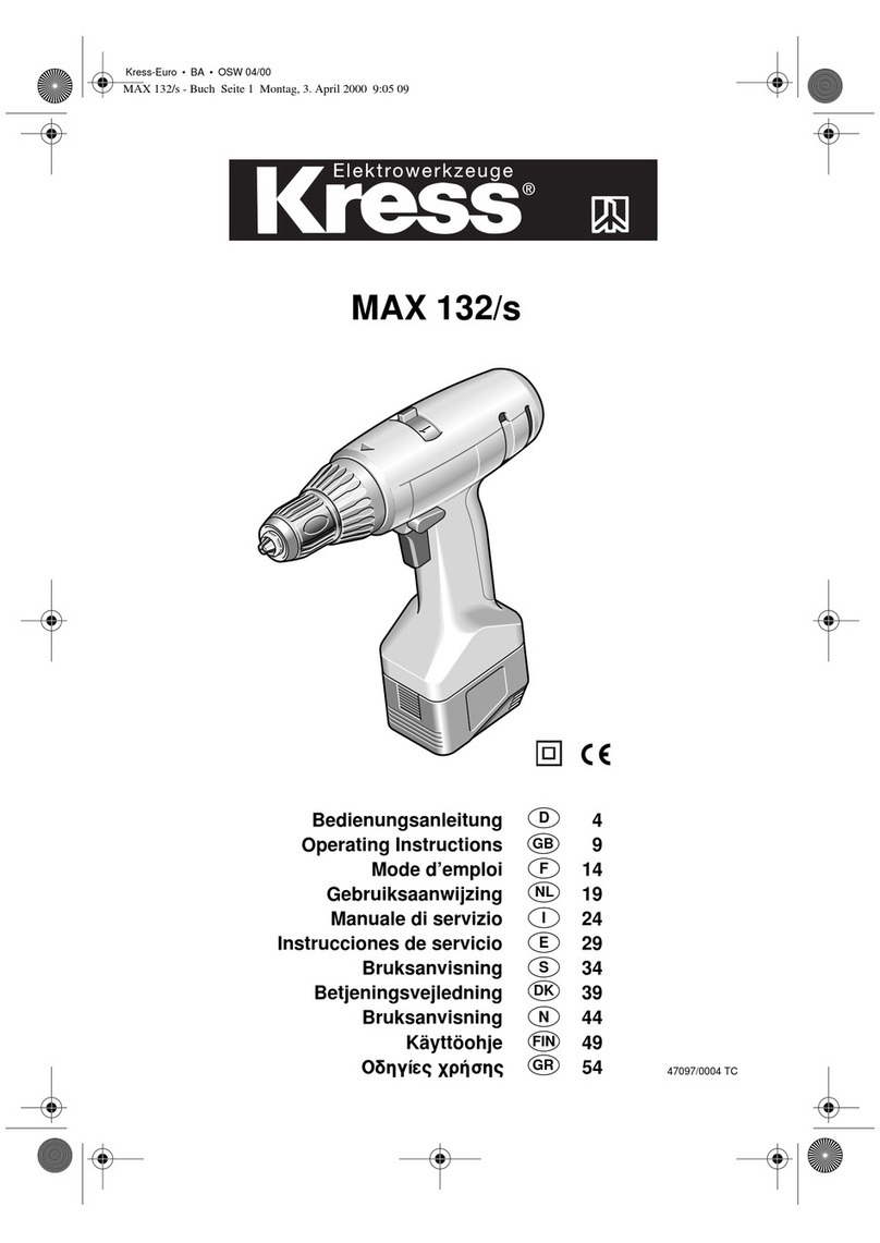 KRESS MAX 132/s operating instructions