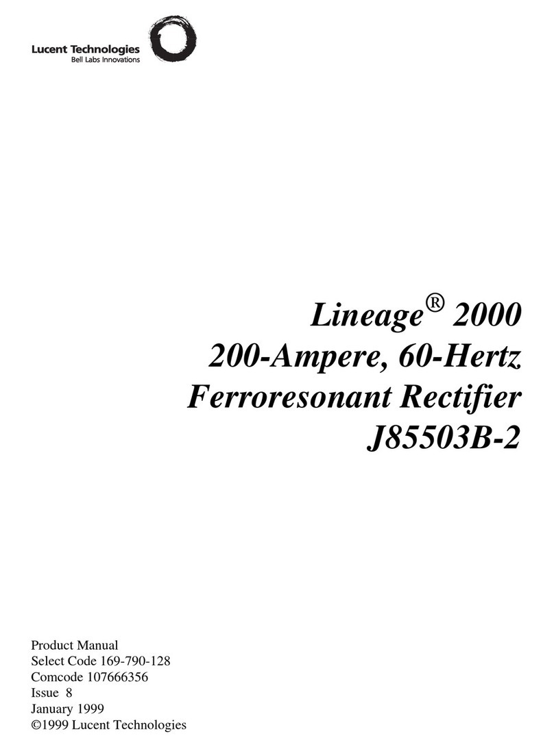 Lucent Technologies Lineage 2000 J85503B-2 User manual