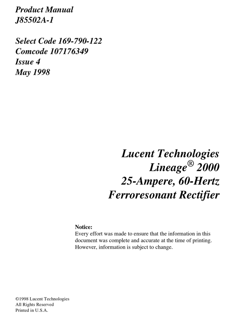 Lucent Technologies Lineage 2000 J85502A-1 product manual Lucent Technologies Lineage 2000 J85502A-1 product manual