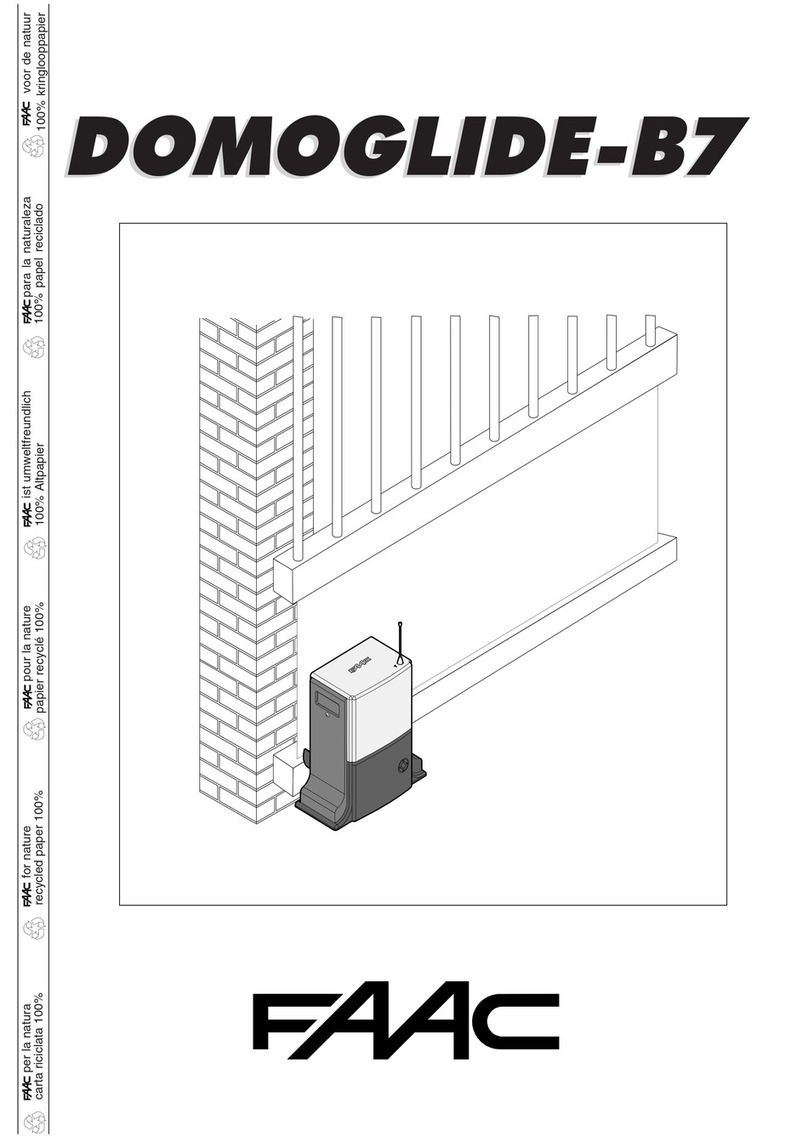 FAAC DOMOGLIDE-B7 User manual
