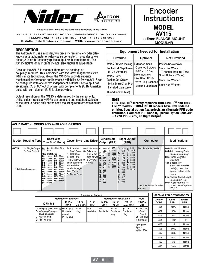 Nidec Avtron AV115 User manual