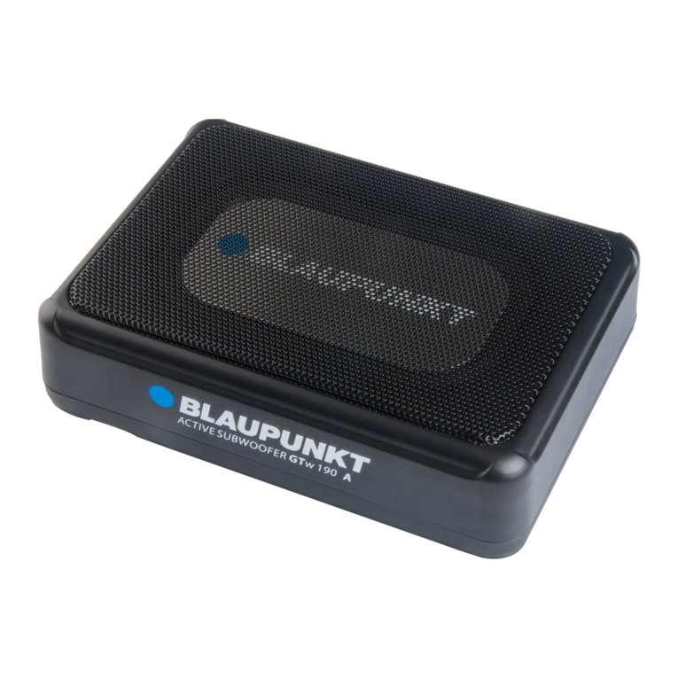 Blaupunkt GTw 190 A installation manual