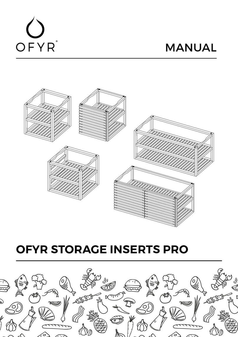 OFYR STORAGE INSERTS PRO manual