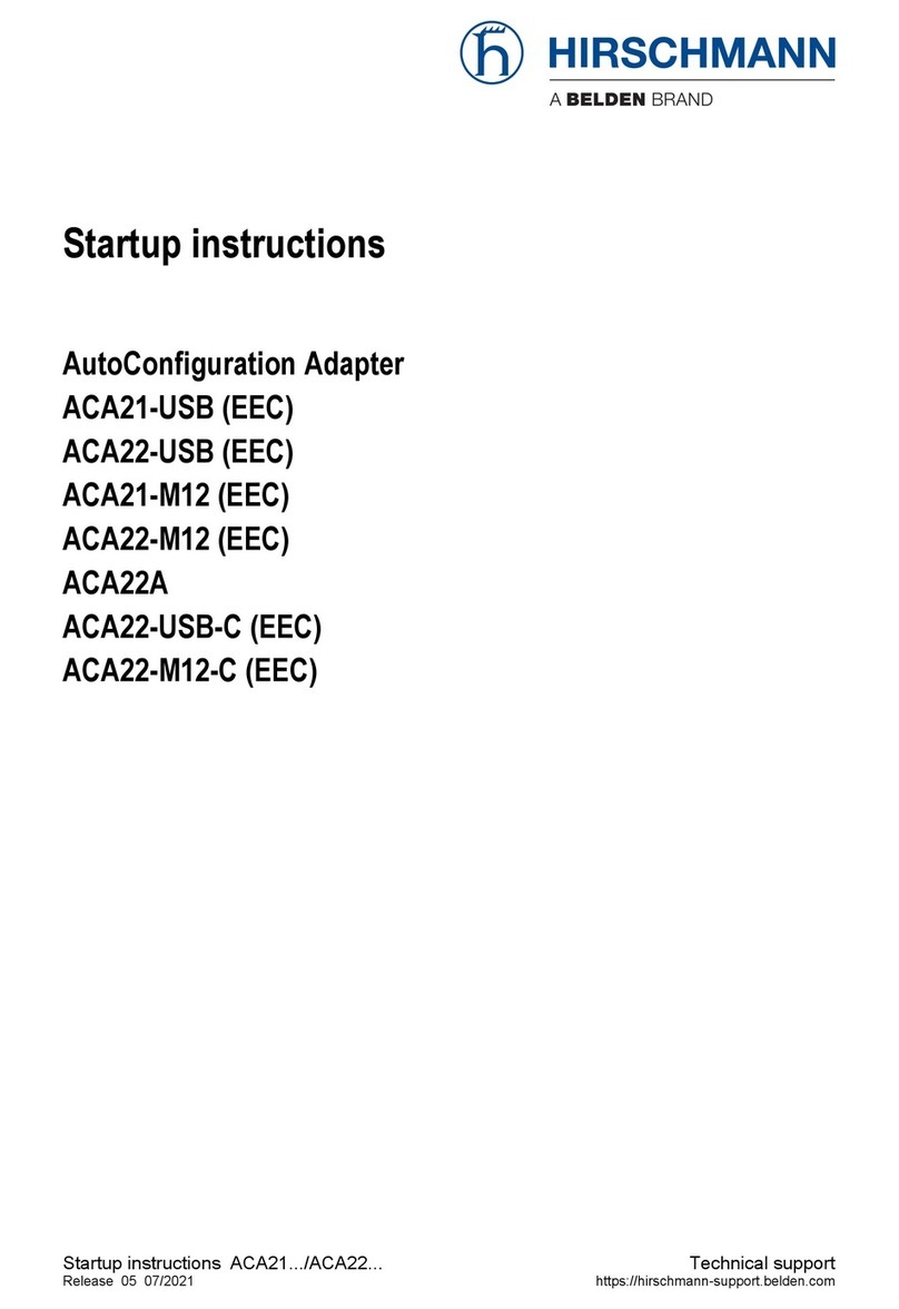 Belden HIRSCHMANN ACA21-USB (EEC) Start-up instructions