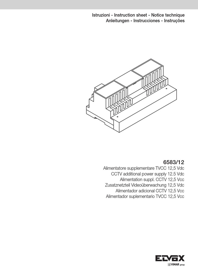 Vimar Elvox 6583/12 instruction sheet
