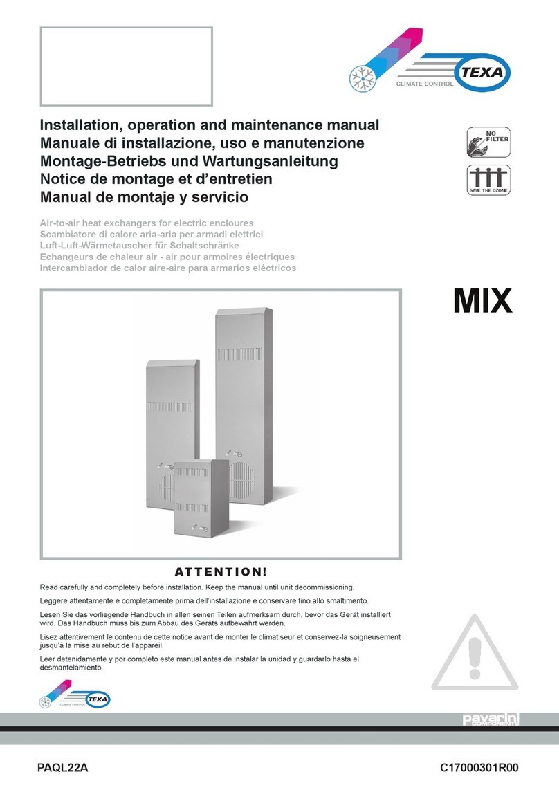 TEXA pavarini MIX Series Installation, operation and maintenance manual