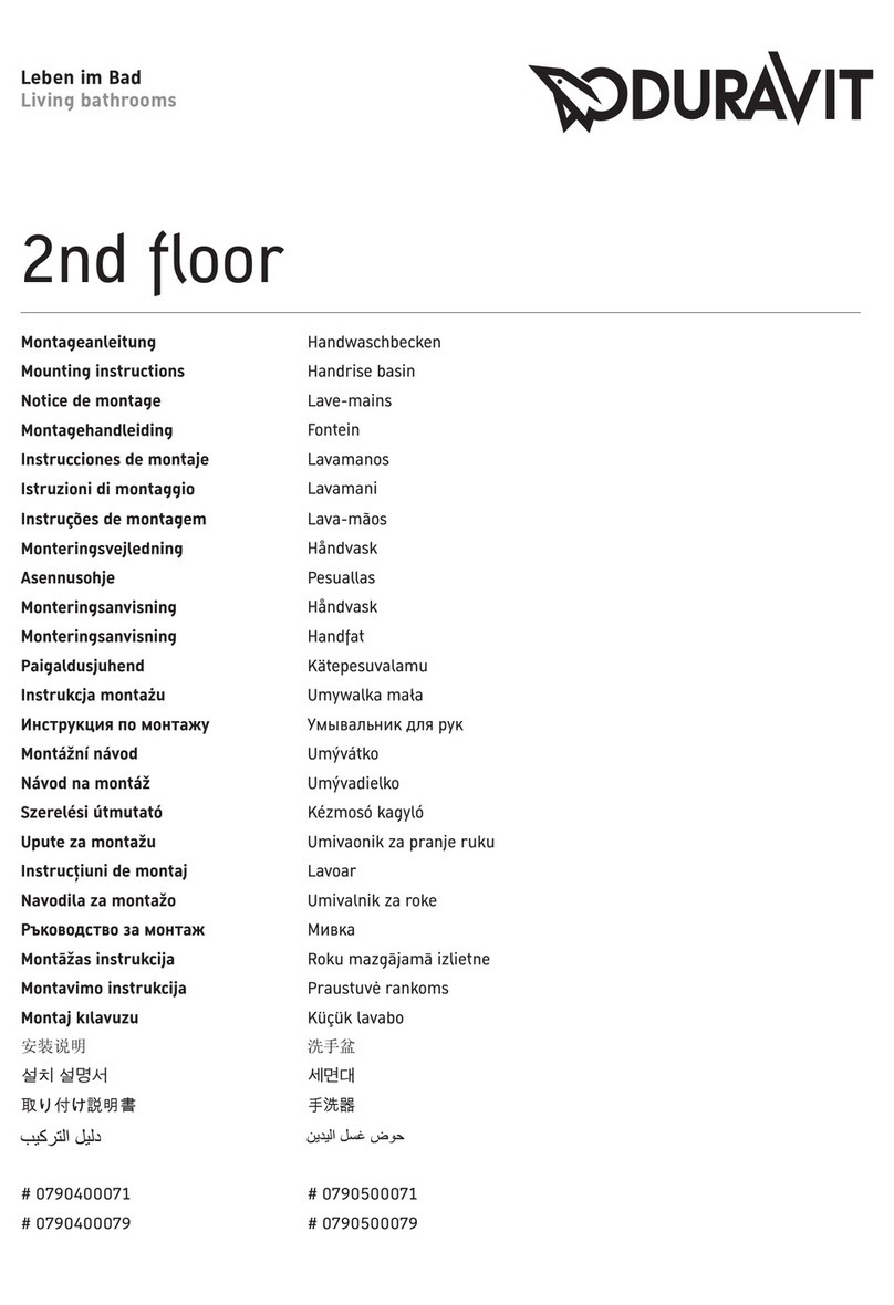 DURAVIT 2nd floor 0790400071 User manual