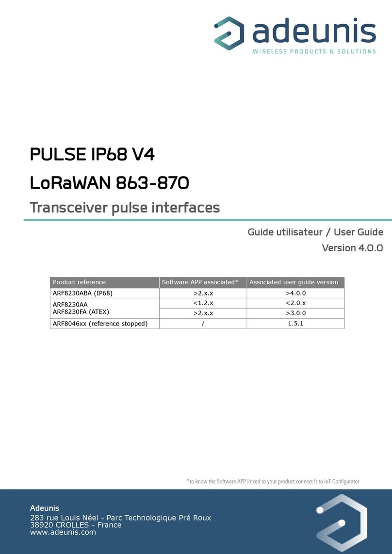 Adeunis RF PULSE IP68 V4 User manual