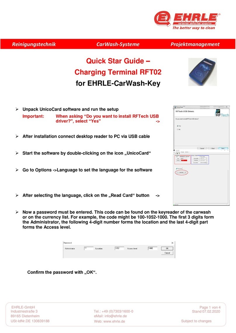 EHRLE RFT02 Quick Star Guide