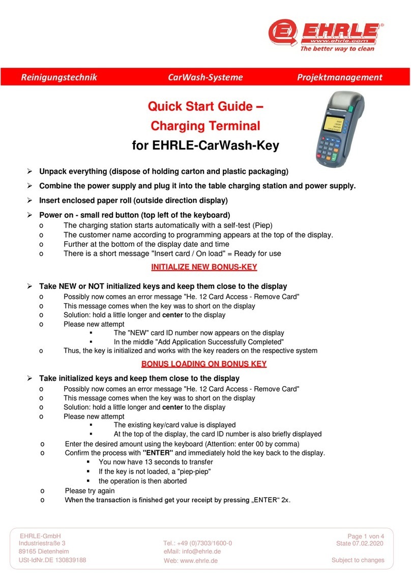 EHRLE CarWash-Key quick start guide