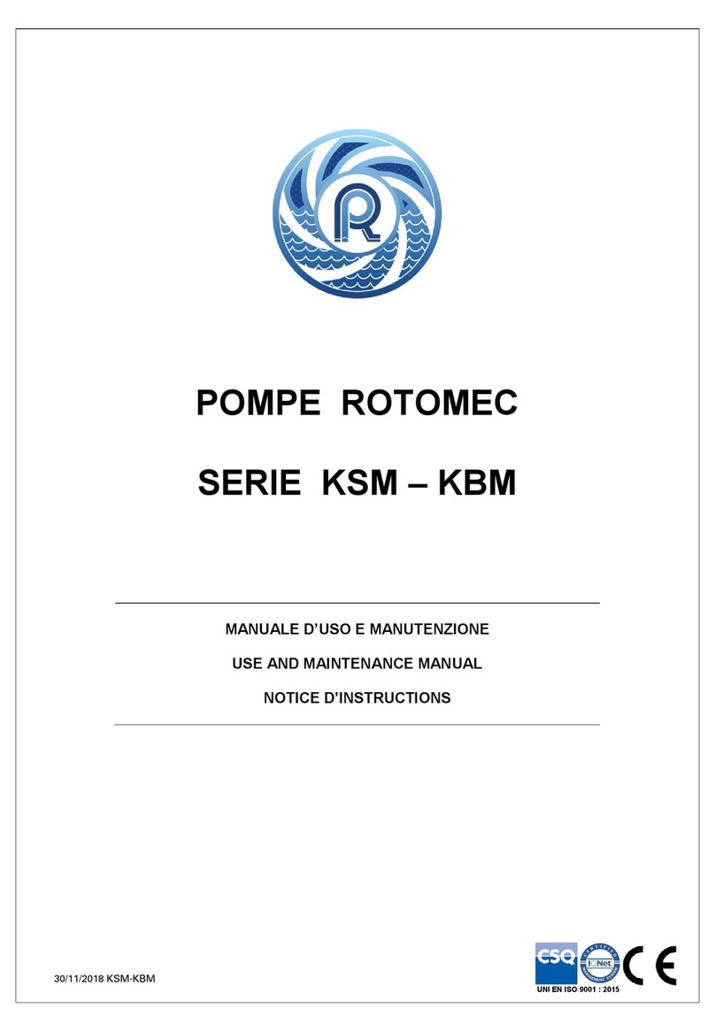 POMPE ROTOMEC KSM Series Use and maintenance manual
