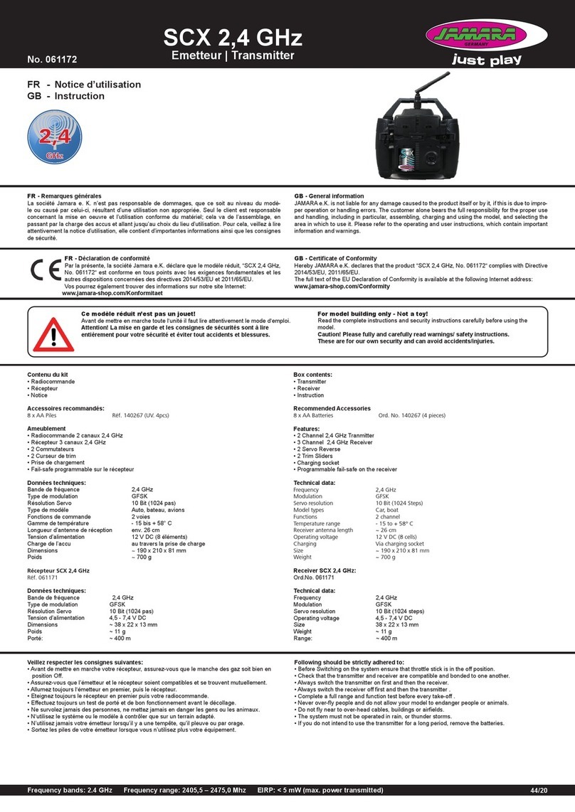 Jamara SCX Instruction