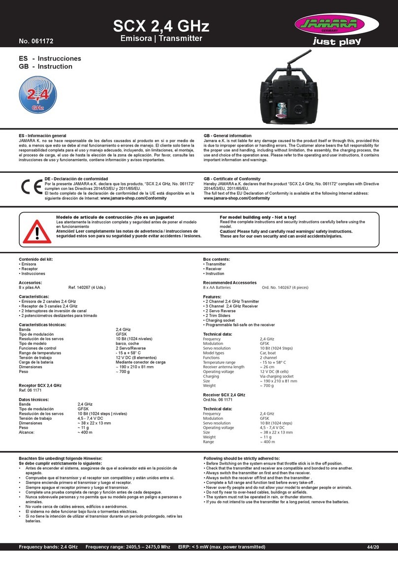Jamara SCX Instruction