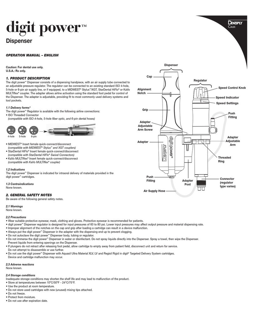 Dentsply Sirona digit Power Operation manual