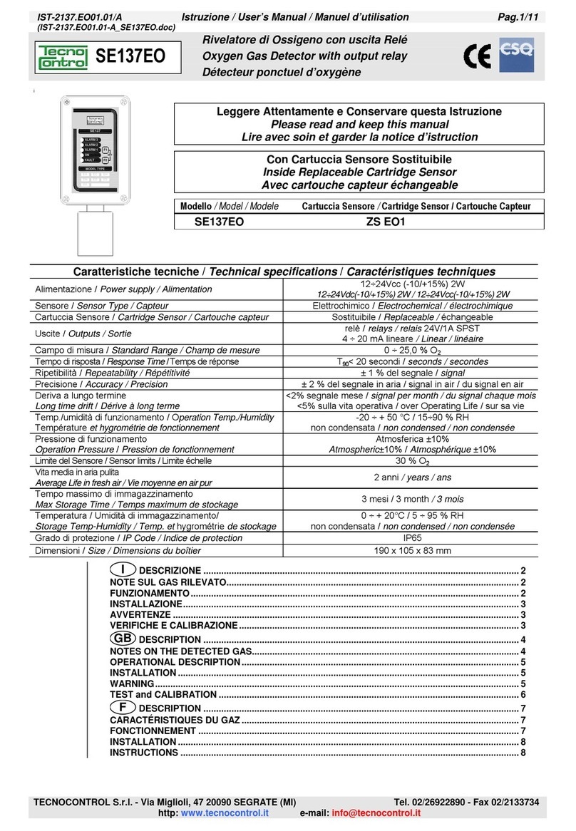 Tecnocontrol SE137EO user manual