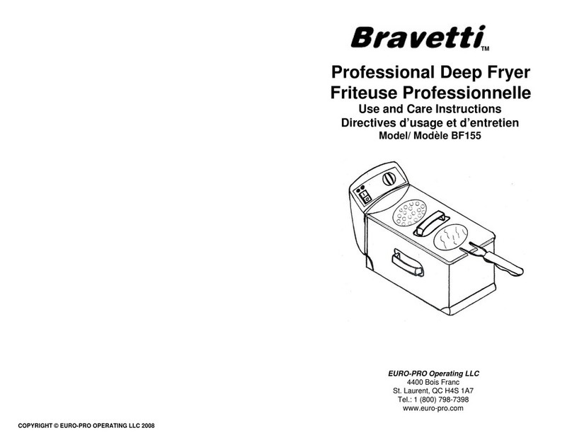 EUROPRO Bravetti BF155 Quick reference guide