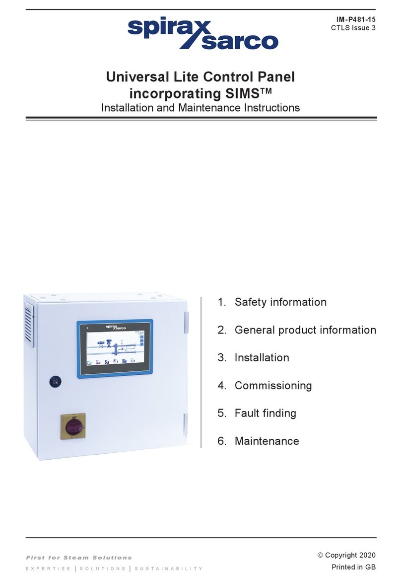 Spirax Sarco Universal Lite Control Panel Installation and maintenance instructions