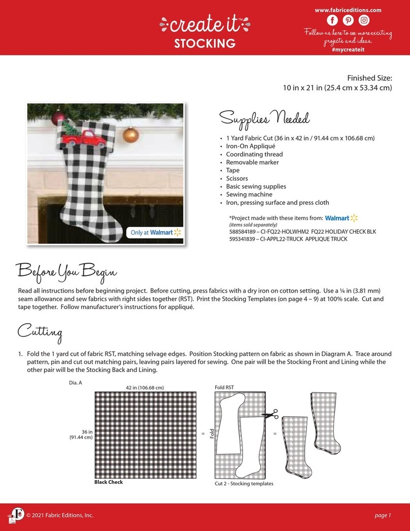 Fabric create it STOCKING quick start guide Fabric create it STOCKING quick start guide
