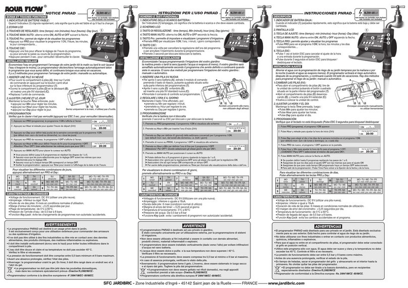 AQUA FLOW PNRAD instructions