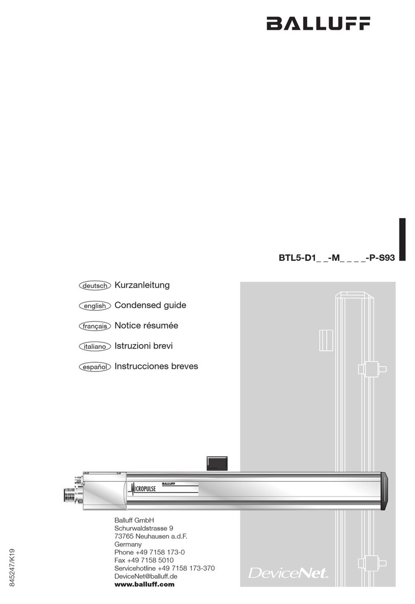 Balluff DeviceNet BTL5-D1-M-P-S93 Series User manual Balluff DeviceNet BTL5-D1-M-P-S93 Series User manual