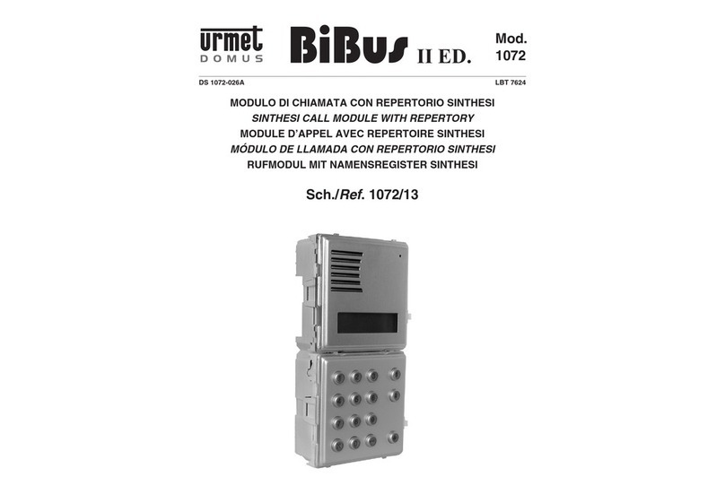 urmet domus BiBus II ED. User manual