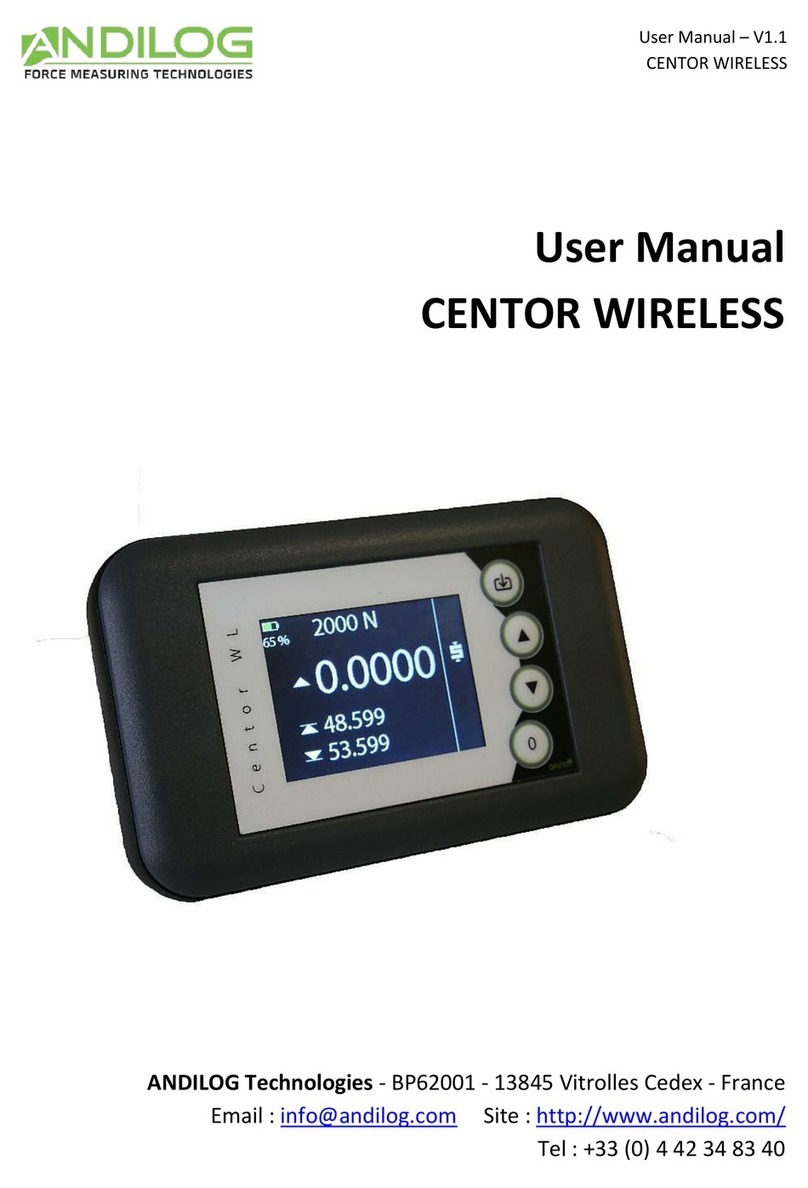 ANDILOG CENTOR WIRELESS user manual