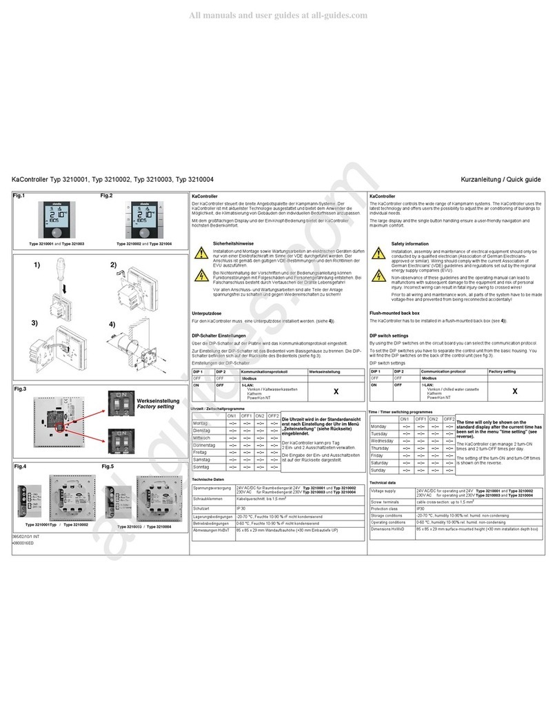 Kampmann KaController 3210001 quick guide