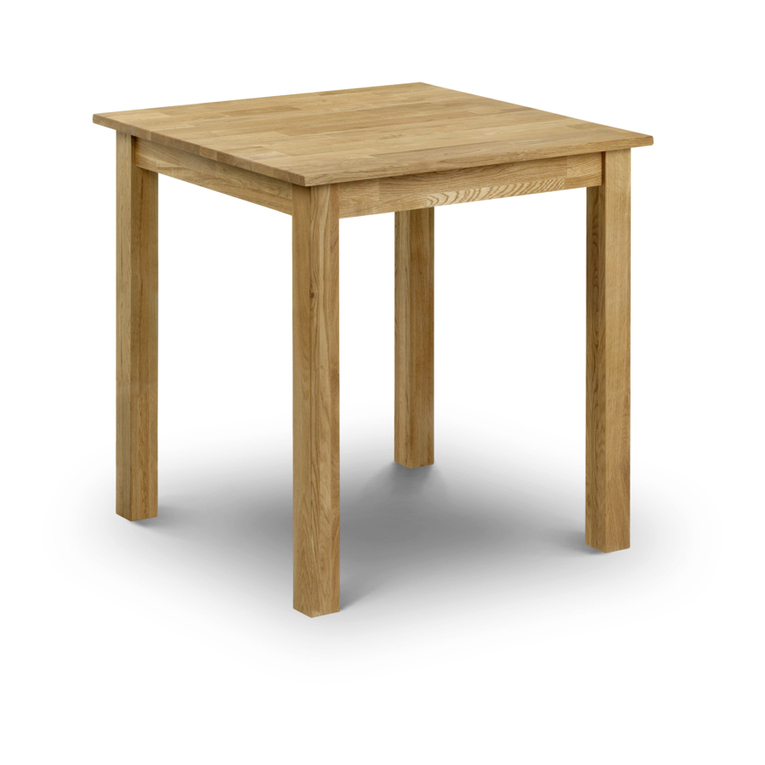 Julian Bowen Limited Oak Square Table User manual Julian Bowen Limited Oak Square Table User manual