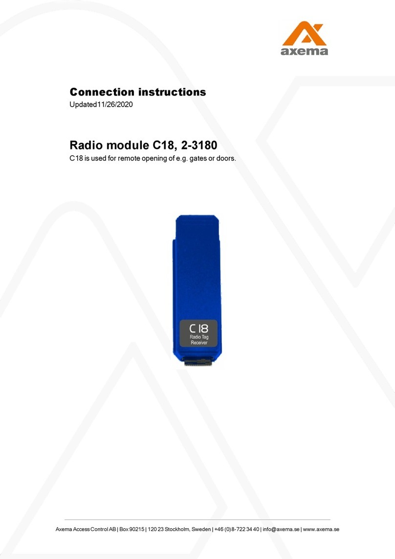 Axema C18 Connection instructions