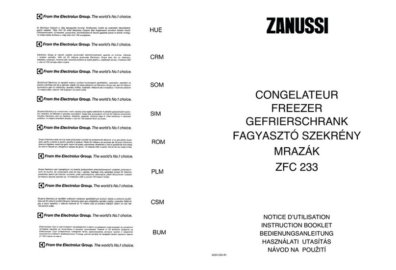 Zanussi ZFC233 Instruction booklet