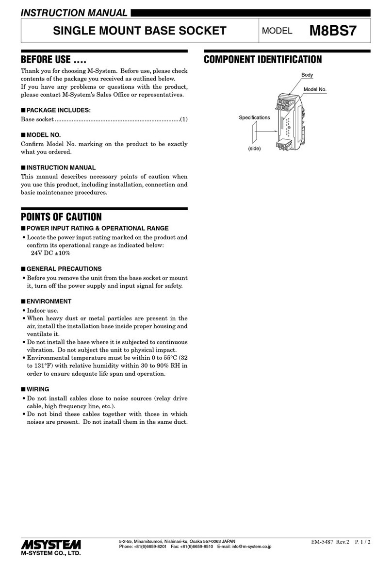 M-system M8BS7 instruction manual